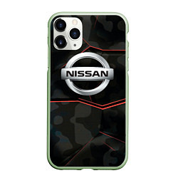Чехол iPhone 11 Pro матовый Nissan xtrail, цвет: 3D-салатовый