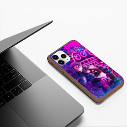 Чехол iPhone 11 Pro матовый League Of Legends Arcane ДЖИНКС НЕОНОВАЯ КРАСКА, цвет: 3D-коричневый — фото 2