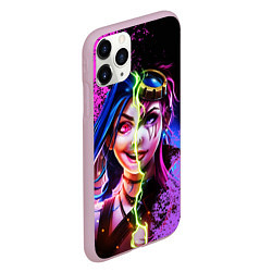 Чехол iPhone 11 Pro матовый Arcane League Of Legends JINX AND VI, цвет: 3D-розовый — фото 2