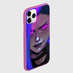 Чехол iPhone 11 Pro матовый League Of Legends Arcane ДЖИНКС Jinx Powder, цвет: 3D-фиолетовый — фото 2