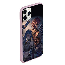 Чехол iPhone 11 Pro матовый League Of Legends Джинкс и Вай, цвет: 3D-розовый — фото 2