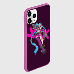 Чехол iPhone 11 Pro матовый Джинкс - League Of Legends Jinx, цвет: 3D-фиолетовый — фото 2