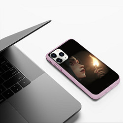 Чехол iPhone 11 Pro матовый Arcane - League Of Legends Jinx с огнем, цвет: 3D-розовый — фото 2