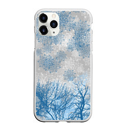 Чехол iPhone 11 Pro матовый Коллекция Зимняя сказка Зимний пейзаж T-1-2, цвет: 3D-белый
