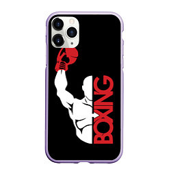 Чехол iPhone 11 Pro матовый Бокс Boxing, цвет: 3D-светло-сиреневый