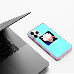 Чехол iPhone 11 Pro матовый Satoru Gojou Магическая битва, цвет: 3D-розовый — фото 2