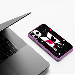 Чехол iPhone 11 Pro матовый BTS Бабочка, цвет: 3D-фиолетовый — фото 2