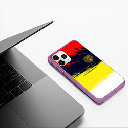 Чехол iPhone 11 Pro матовый Кобра кай Cobra Kai спина, цвет: 3D-фиолетовый — фото 2