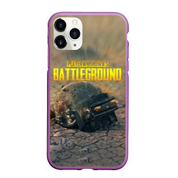 Чехол iPhone 11 Pro матовый PUBG HEAD 3 lvl, цвет: 3D-фиолетовый