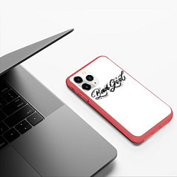 Чехол iPhone 11 Pro матовый Bad girl lettering, цвет: 3D-красный — фото 2