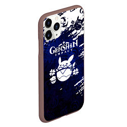 Чехол iPhone 11 Pro матовый Genshin Impact - Стихия, цвет: 3D-коричневый — фото 2