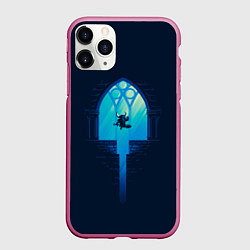 Чехол iPhone 11 Pro матовый Shovel Knight, цвет: 3D-малиновый