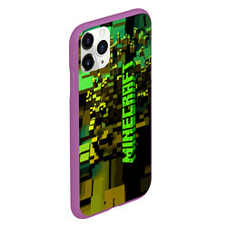 Чехол iPhone 11 Pro матовый Minecraft, pattern 2022, цвет: 3D-фиолетовый — фото 2