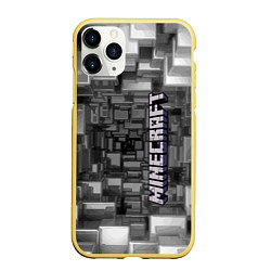 Чехол iPhone 11 Pro матовый Minecraft, pattern 2066, цвет: 3D-желтый