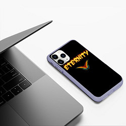 Чехол iPhone 11 Pro матовый Eternity бабочка, цвет: 3D-светло-сиреневый — фото 2