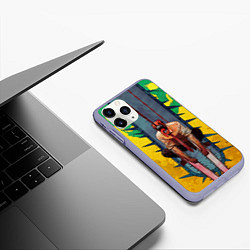 Чехол iPhone 11 Pro матовый Chainsaw Man - Дэндзи, цвет: 3D-светло-сиреневый — фото 2