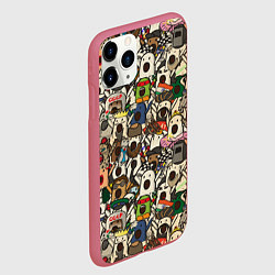 Чехол iPhone 11 Pro матовый Ничоси - Nichosi, цвет: 3D-малиновый — фото 2