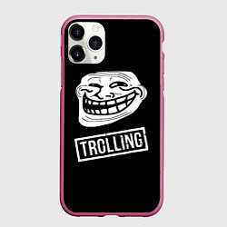 Чехол iPhone 11 Pro матовый Интернет Тролль, цвет: 3D-малиновый