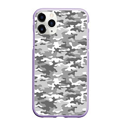 Чехол iPhone 11 Pro матовый Серый Военный Камуфляж