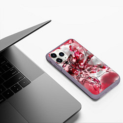 Чехол iPhone 11 Pro матовый Коллекция Get inspired! Лилия Абстракция L-1-fl-47, цвет: 3D-серый — фото 2