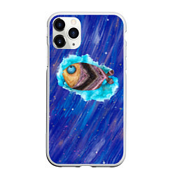 Чехол iPhone 11 Pro матовый Забавная рыба, цвет: 3D-белый