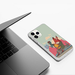 Чехол iPhone 11 Pro матовый Животная любовь, цвет: 3D-белый — фото 2