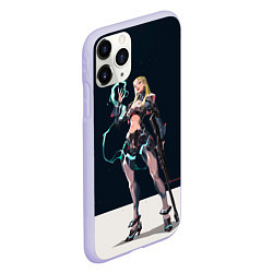 Чехол iPhone 11 Pro матовый Nora is here, цвет: 3D-светло-сиреневый — фото 2