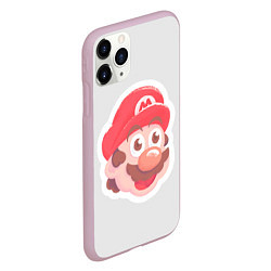 Чехол iPhone 11 Pro матовый Марио art, цвет: 3D-розовый — фото 2