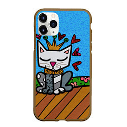 Чехол iPhone 11 Pro матовый Romero Britto - Originals, цвет: 3D-коричневый