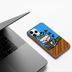 Чехол iPhone 11 Pro матовый Romero Britto - Originals, цвет: 3D-коричневый — фото 2