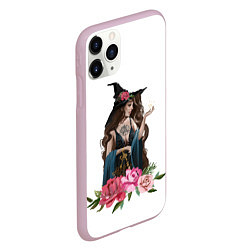 Чехол iPhone 11 Pro матовый Девушка ведьма, цвет: 3D-розовый — фото 2