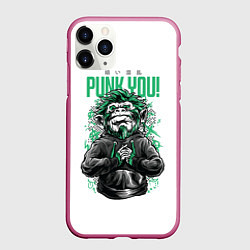 Чехол iPhone 11 Pro матовый Punk you!, цвет: 3D-малиновый