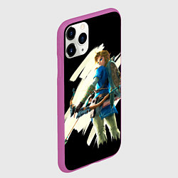 Чехол iPhone 11 Pro матовый Линк с луком, цвет: 3D-фиолетовый — фото 2