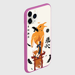 Чехол iPhone 11 Pro матовый Волейбол Fly High Hinata, цвет: 3D-фиолетовый — фото 2