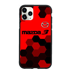 Чехол iPhone 11 Pro матовый MAZDA 3 Графика, цвет: 3D-черный