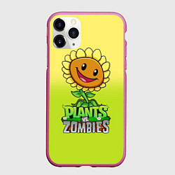 Чехол iPhone 11 Pro матовый Plants vs Zombies - Подсолнух
