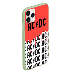 Чехол iPhone 11 Pro матовый Ac dc rock, цвет: 3D-салатовый — фото 2