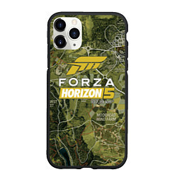 Чехол iPhone 11 Pro матовый Forza Horizon 5 - map, цвет: 3D-черный
