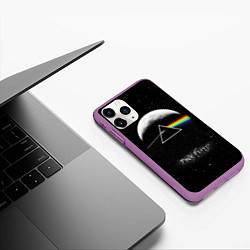 Чехол iPhone 11 Pro матовый PINK FLOYD LOGO ПИНК ФЛОЙД ЗВЕЗДЫ, цвет: 3D-фиолетовый — фото 2