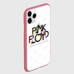 Чехол iPhone 11 Pro матовый PINK FLOYD LOGO ПИНК ФЛОЙД ГЛИТЧ, цвет: 3D-малиновый — фото 2