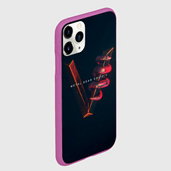 Чехол iPhone 11 Pro матовый МГС 5, цвет: 3D-фиолетовый — фото 2