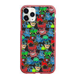 Чехол iPhone 11 Pro матовый Это же чудики!, цвет: 3D-красный