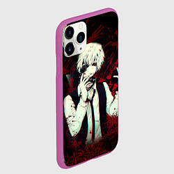 Чехол iPhone 11 Pro матовый Токийский Гуль и Брызги Аниме Ghoul, цвет: 3D-фиолетовый — фото 2