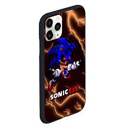 Чехол iPhone 11 Pro матовый SONIC EXE Молнии, цвет: 3D-черный — фото 2