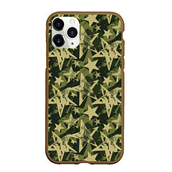 Чехол iPhone 11 Pro матовый Star camouflage, цвет: 3D-коричневый