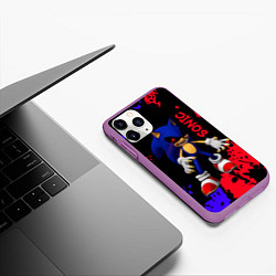 Чехол iPhone 11 Pro матовый Соник екзе Sonic exe, цвет: 3D-фиолетовый — фото 2