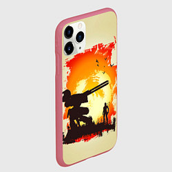 Чехол iPhone 11 Pro матовый Снейк и Метал Гир, цвет: 3D-малиновый — фото 2