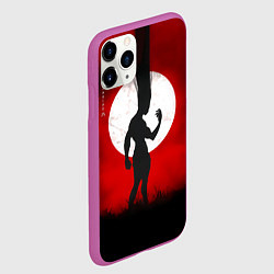 Чехол iPhone 11 Pro матовый Hunter x Hunter Гон волосы в небо, цвет: 3D-фиолетовый — фото 2