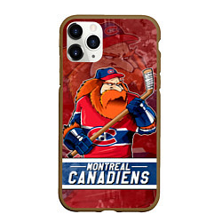 Чехол iPhone 11 Pro матовый Монреаль Канадиенс, Montreal Canadiens Маскот