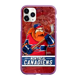 Чехол iPhone 11 Pro матовый Монреаль Канадиенс, Montreal Canadiens Маскот